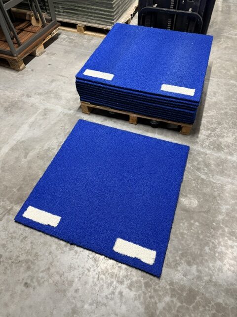 Sportgras 13m STREEPSET BLAUW/WIT pakket DEMO