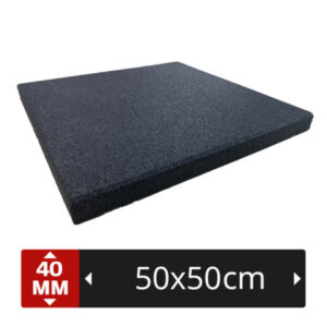 BE PLATFORM | RUBBER TEGEL 50-40 | ZWART
